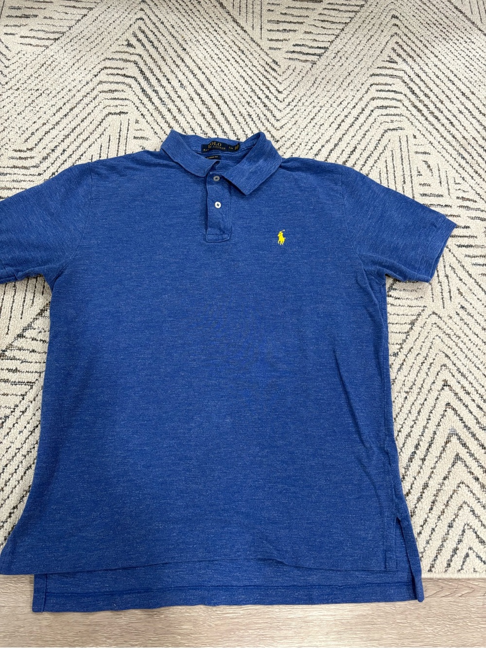 Polo by Ralph Lauren Men's Royal Blue Polo with Yellow Pony